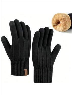 Winter Gloves Men Touchscreen Fleece Lined Warm Ski Gloves Cold Weather